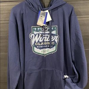 2022 Winter Classic stater Blue Zip Hoodie Men's Sweatshirt MN Wild NWT S-2XL